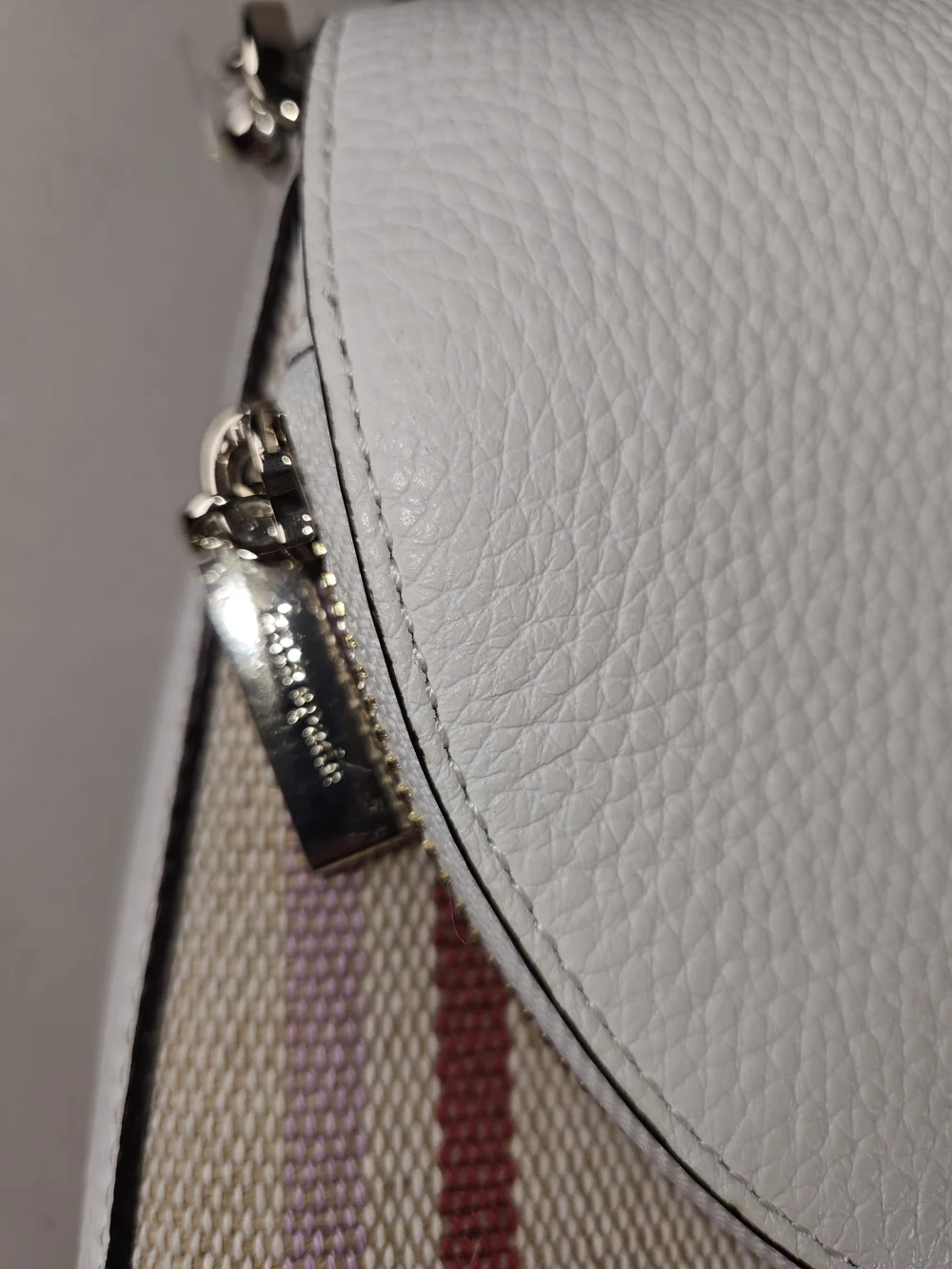 Kate Spade Leila Leather Flap Shoulder White Multi Color Stripe Like New W Strap - Picture 14 of 16